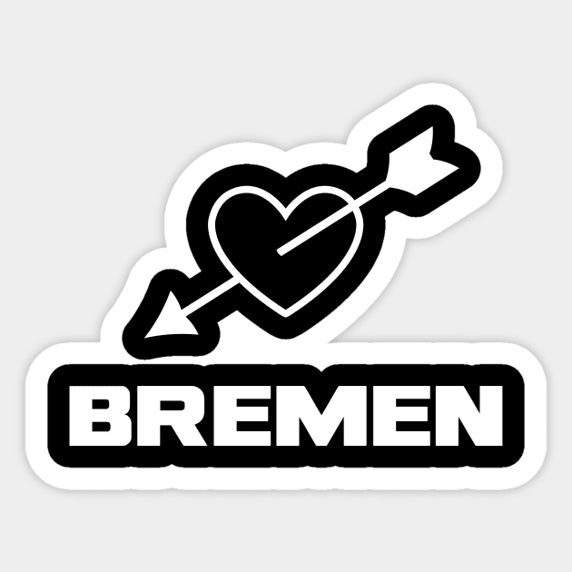 Bremen mit Herz Sticker by Coretec